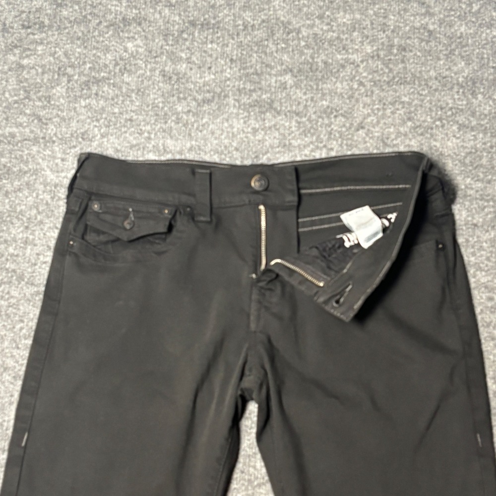 True Religion Jeans Mens 34 Black Geno Relaxed Slim Fit Stretch Denim Pants - Picture 3 of 16